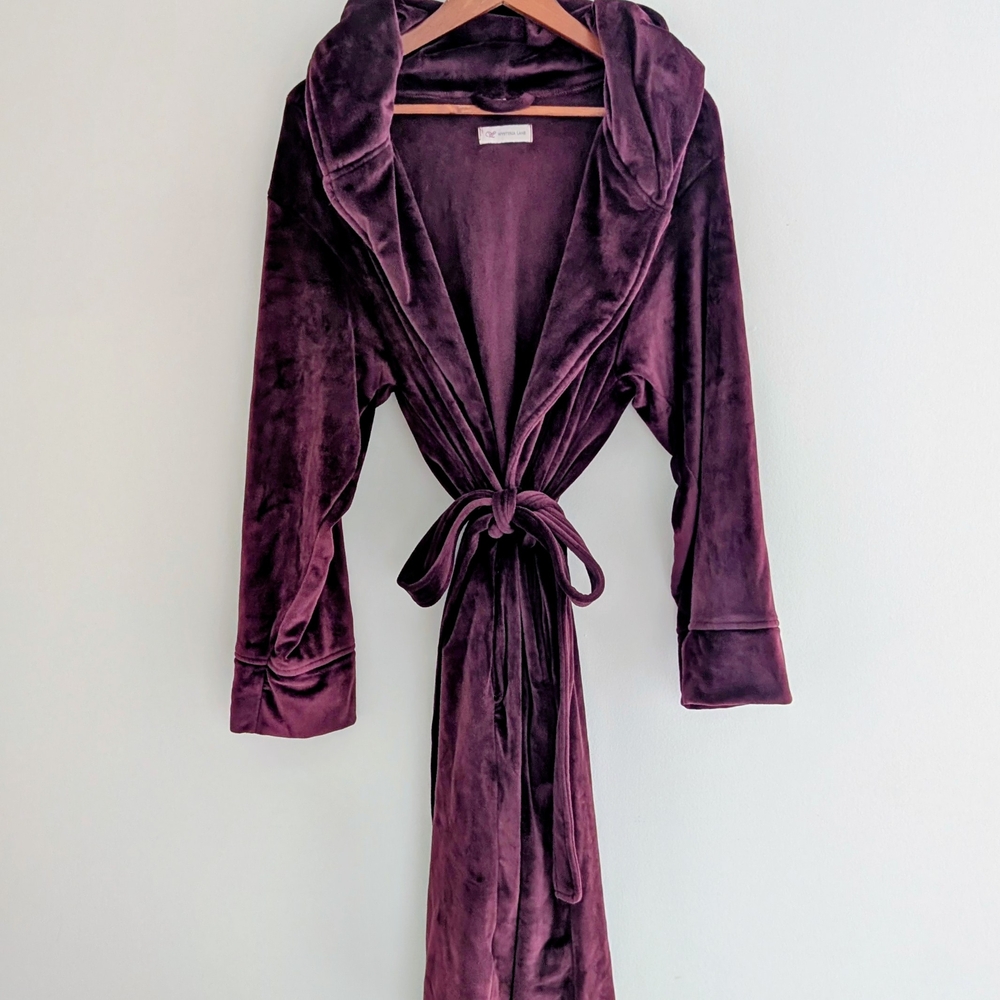 Luxurious Purple Velvet Robe